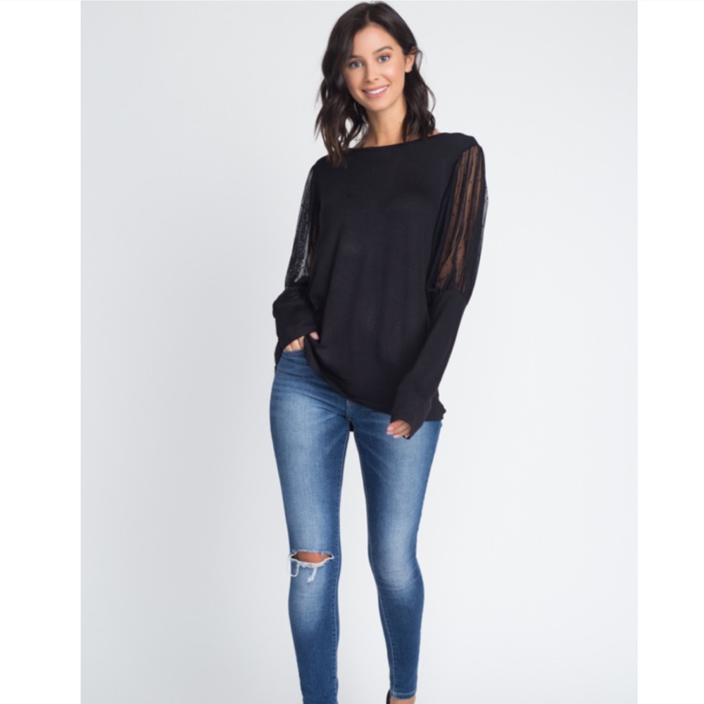 Boat Neck Balloon Sleeve Top - Picture 3 of 8